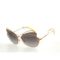 thumbnail image 1 of Miu Miu MiuMiu 56R 56 7OE-3E2 Antique Gold Brown Gradient Sunglasses MU56RS, 1 of 5