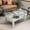 White, variant on CQSXDA Modern Tempered Glass Living Room Table Rectangle Coffee Table Easy Assembly - Stylish Glass Top Coffee Table for Living Room
