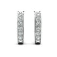 thumbnail image 2 of Cate & Chloe Presley 18k White Gold Plated 17mm Hoop Earrings with Swarovski Crystals for Women, 2 of 9