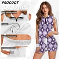 thumbnail image 5 of Uorisanigo Purple Golf Couple Matching Outfit His and Hers Clothing Golf Shirts for Men Short Sleeve Dry Fit Print Collared Shirts and Womens Golf Clothes Build in Shorts with Pockets, 5 of 8