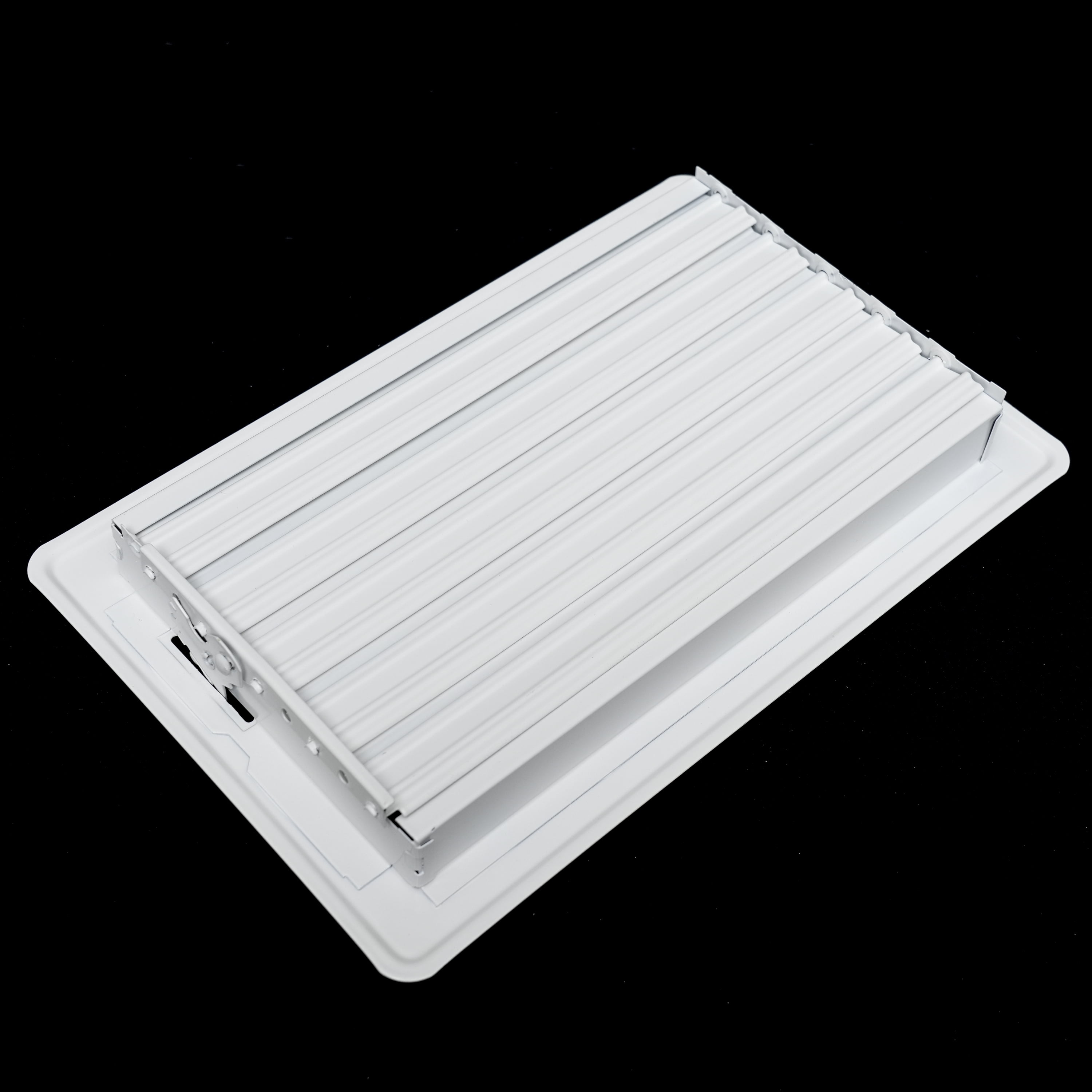 Fits 3x10 Duct Opening Floor Register with Louvered Design by Handua | Heavy Duty Walkable Design with Damper | Floor Vent Grille | Easy to Adjust Air Supply Lever | White