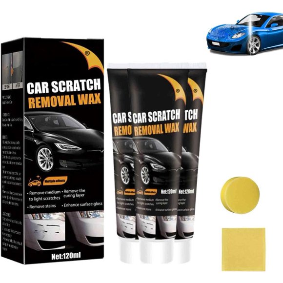 Viresta Scratch Repair, Scratch Repair Wax for Car Scratch, Homonth Car Scratch Remover, Long-Lasting Protection, Easily Fix Scratches, with Wipe & Sponge for Deep Scratches (3)
