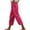 Hot Pink, variant on Htigea Clearance Women Linen Pants Lightweight Capri Pants with Lace Side Summer Casual Beach Drawstring Elastic Waist Trousers Today Sales Blue,XXXL