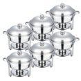 thumbnail image 1 of Ensemble de 6 Plats à Frotter 5L en Acier Inoxydable pour Barbecues et Plus, 1 of 12