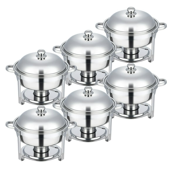 Ensemble Buffet de 6 Packs de Chanfreins en Acier Inoxydable 5L pour les Soirées Barbecue Plus