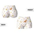 thumbnail image 5 of Lsque Funny Chicken Pattern High Waisted Biker Shorts for Women-Tummy Control Fitness Athletic Workout Running Yoga Gym Shorts,Moisture-Wicking-XX-Large, 5 of 9