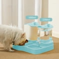thumbnail image 5 of Automatic Pet Feeder & Waterer - 2-in-1 Dog Cat Bowl with Anti-Slip Base, Auto-Refill Water System, Blue, 5 of 6