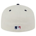 thumbnail image 4 of Men's New Era Cream/Navy Tampa Bay Rays Two-Tone Corduroy 59FIFTY Fitted Hat, 4 of 6