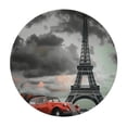 thumbnail image 4 of Orinice Eiffel Tower Round Table Cover Stain Resistant Washable Indoor Outdoor Tablecloth Kitchen Dining Wedding Parties Table Cloth 100% Polyester Fiber 38-42, 4 of 8