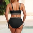 thumbnail image 4 of EHRWE Bikinis For Women Ladies High Waisted Bikini Set 2 Piece Swimsuit Full Coverage 2025 Bathing Suit 2025 Retro Swimsuit, 4 of 6