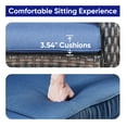 thumbnail image 6 of POCASSY 7-Piece Wicker Patio Furniture Set with Sofa, Swivel Chairs, and Tables, Gray/Blue, 6 of 13