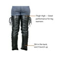 thumbnail image 4 of Dream Apparel Ladies Legs Cover, Premium Cowhide Leather Half Chaps, Leggings, Leg Warmers with side-Lace & Zipper Thigh High, 4 of 4
