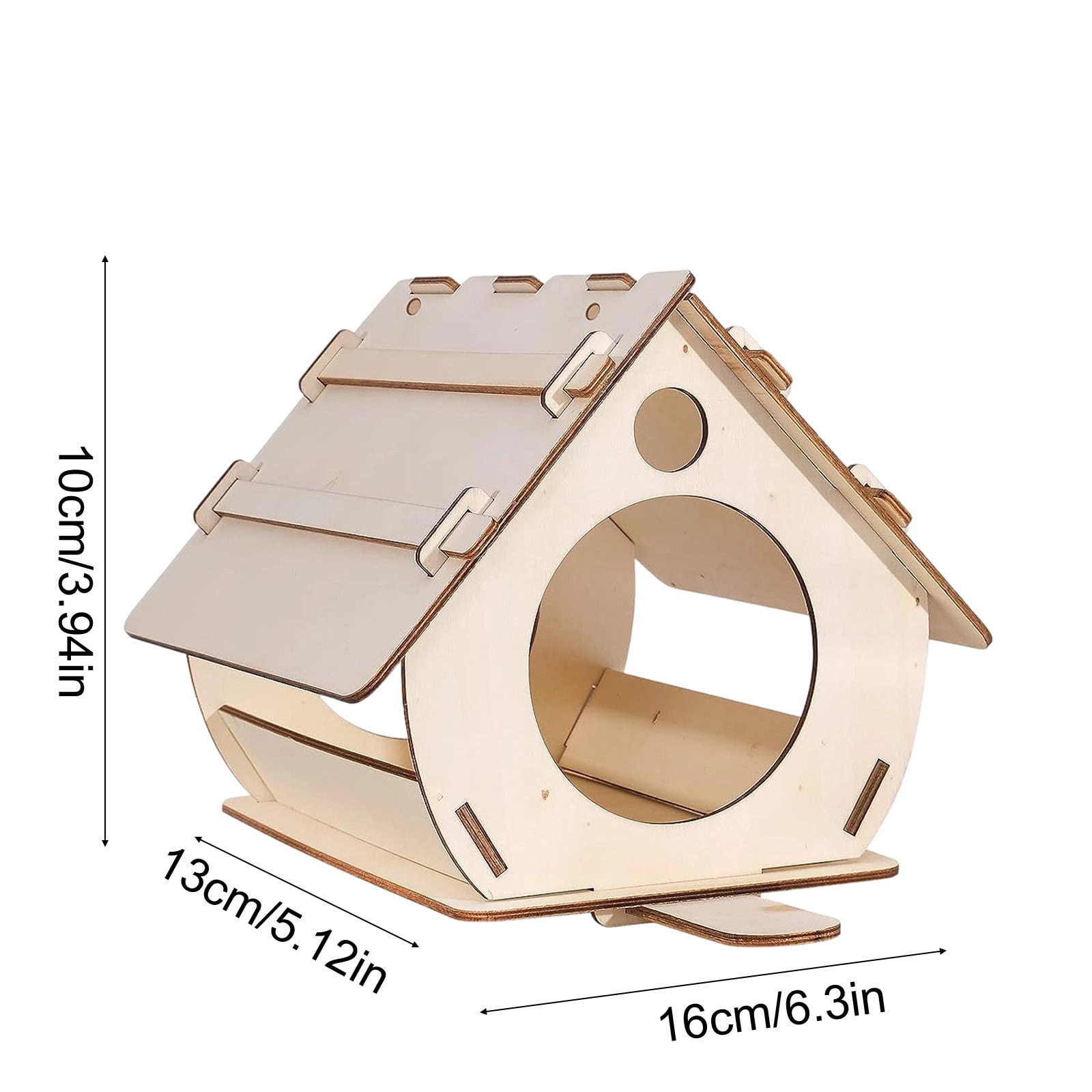 Metal Bird Feeder,Wooden Birdhouse Nest Birds Feeder Villa Cage Garden Decoration Outdoor Bird Feeding Station Small Birds