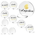 thumbnail image 1 of 10x tarjetas acrílicas en blanco para asientos de mesa, tarjetas de lugar, números de mesa DIY, etiqueta de nombre de invitado para banquete, cena, , Cleer 10 piezas redondas. Macarena Tarjetas de lugar de acrílico, 1 of 3