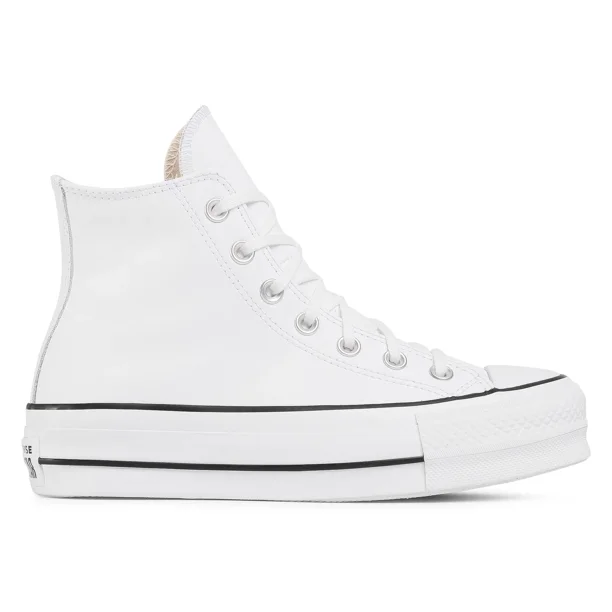 Tenis Converse Mujer 561676C Blanco 23.5 cm CONVERSE Chuck Taylor All Star en Plataforma de Piel
