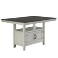 thumbnail image 5 of Bowery Hill Wood Stone Gray and Charcoal Counter Table Rectangular Chevron Patterned Veneer 80" Unassembled, 5 of 11
