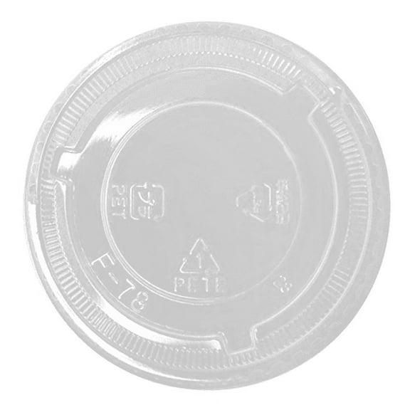 Karat 78mm PET Plastic Flat Lids - No Hole - 1,000 ct