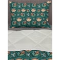 thumbnail image 3 of Cartoon Comforter & Sham Bedding Set, ish Girl with Bear Hat Magic Crystals and Mystic Herbs Alchemy, 3 pcs Duvet Set Microfiber Filling Quilt, 5 Sizes, Dark Green Multicolor, by Ambesonne, 3 of 4