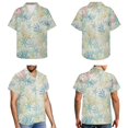 thumbnail image 3 of Jiueut Starfish Coral Pattern Matchable Couple Hawaiian Luau Shirt for Men, Women's Casual Summer Sleeveless Scoop Neck Dress, Beach Tropical Dresses, Hawaii Holiday Party Outfits Set, Size 5XL, 3 of 5
