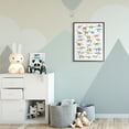 thumbnail image 2 of Stupell Industries Soft Watercolor Dinosaur Chart Playful Reptiles Black Framed by Ziwei Li, 2 of 8