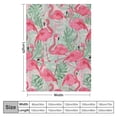 thumbnail image 4 of Nawypu Summer Flamingo Palm Leaves Print Flannel Throw Blanket Anti-Pilling Living Room All Seasons Warmth Decor, 4 of 6