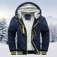 thumbnail image 1 of Sudadera con capucha Augper para hombre, cálida, de invierno, con cremallera y vellosidades, chaqueta, abrigo exterior, 1 of 5