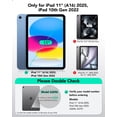 thumbnail image 2 of ESR 2-Pack Screen Protector Compatible with iPad A16 11th/10th Gen (11 Inch/10.9, 2025/2022), 9H Tempered Glass with Alignment Frame, Anti-Scratch & HD Clarity, Bubble-Free & Pencil Support, 2 of 9