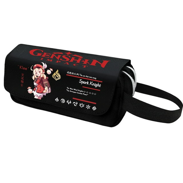 Estuche para lápices Genshins Impacts Klees Anime, caja de nailon