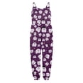 thumbnail image 5 of Kids Toddler Baby Girls Sleeveless Jumpsuit Halloween Pumpkin Ghost Floral Romper Harem Pants Pocket Waffle Outfits, 5 of 5