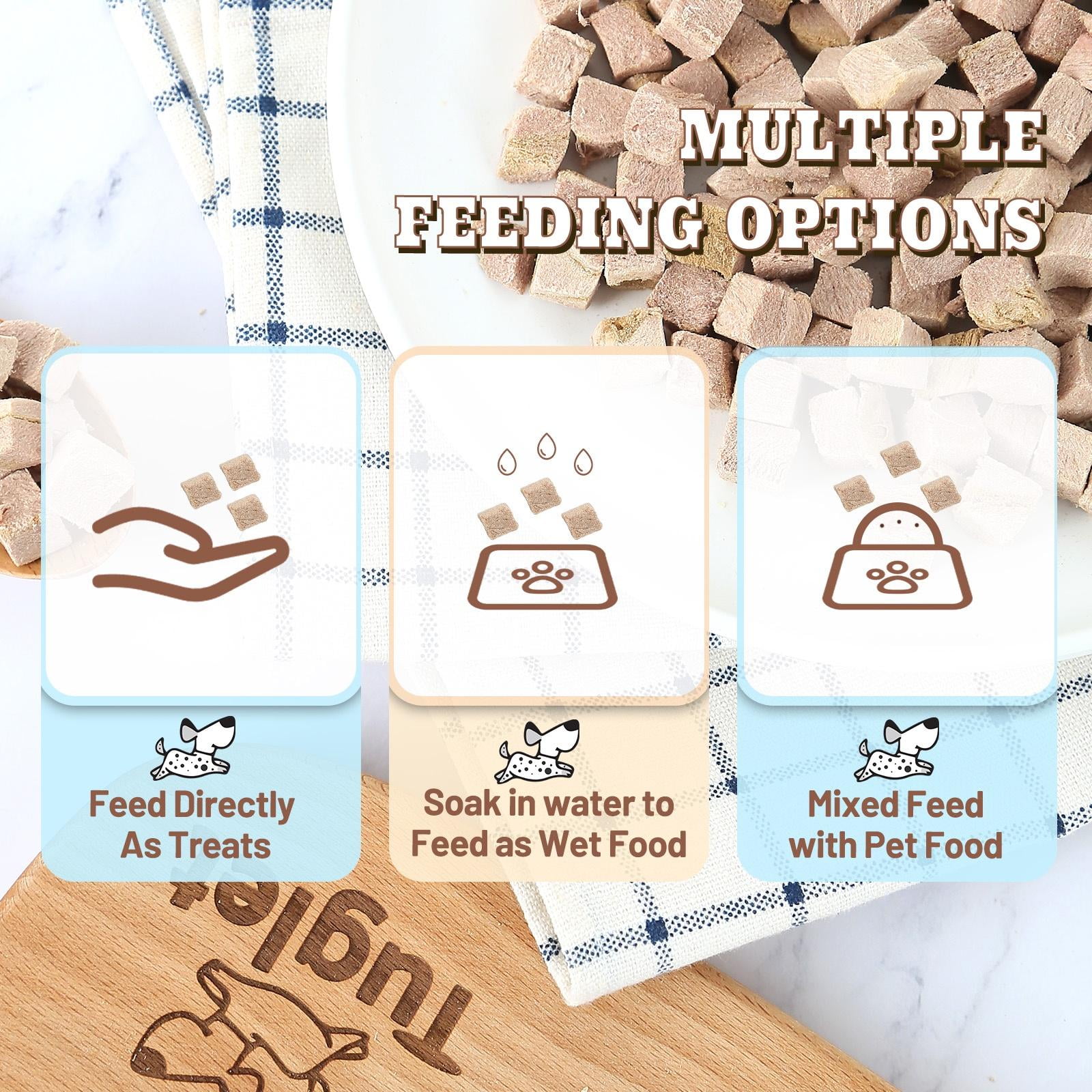 (2 pack) TUGLET Freeze Dried Duck Dog Treats, Healthy Raw Single Ingredient Duck Breast Snacks Food Toppers, 4.6 oz