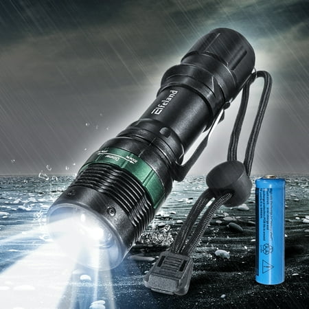 Mohoo T6 LED 2000 Lumens Zoom Adjustable Focus 3 Modes Flashlight Torch Lamp Light Bright for Camping Hiking (Best Hiking Flashlight 2019)