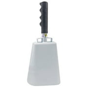 11.2 inch White Bell Black Handle Cowbell with Stick Grip Handle Used for Cheering at Sporting Events - Cow Bell by Stewart Tradingâ?¢