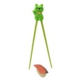 thumbnail image 2 of Green Maneki Neko Lucky Cat Reusable Training Chopsticks Set W/ Silicone Helper, 2 of 9