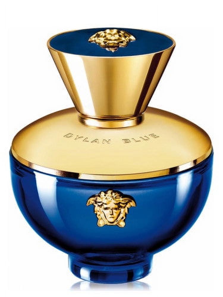($120 Value) Versace Dylan Blue Pour Femme Eau De Parfum, Perfume for Women, 3.4 Oz