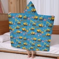 thumbnail image 5 of Cartoon Construction Vehicles Barriers Hooded Bath Towel，60"x35" for Ages 3 To 12 Kids, Quick Dry Lightweight Soft Microfiber Hood Beach Towel Cover Up for Kids, 5 of 7