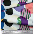 thumbnail image 3 of Soimoi Poly Georgette Fabric Texture & Colorful Dots Print Sewing Fabric Yard 52 Inch Wide, 3 of 3