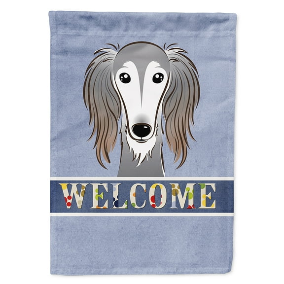 Caroline's Treasures BB1415CHF Saluki Welcome Flag Canvas House Size , Large, multicolor