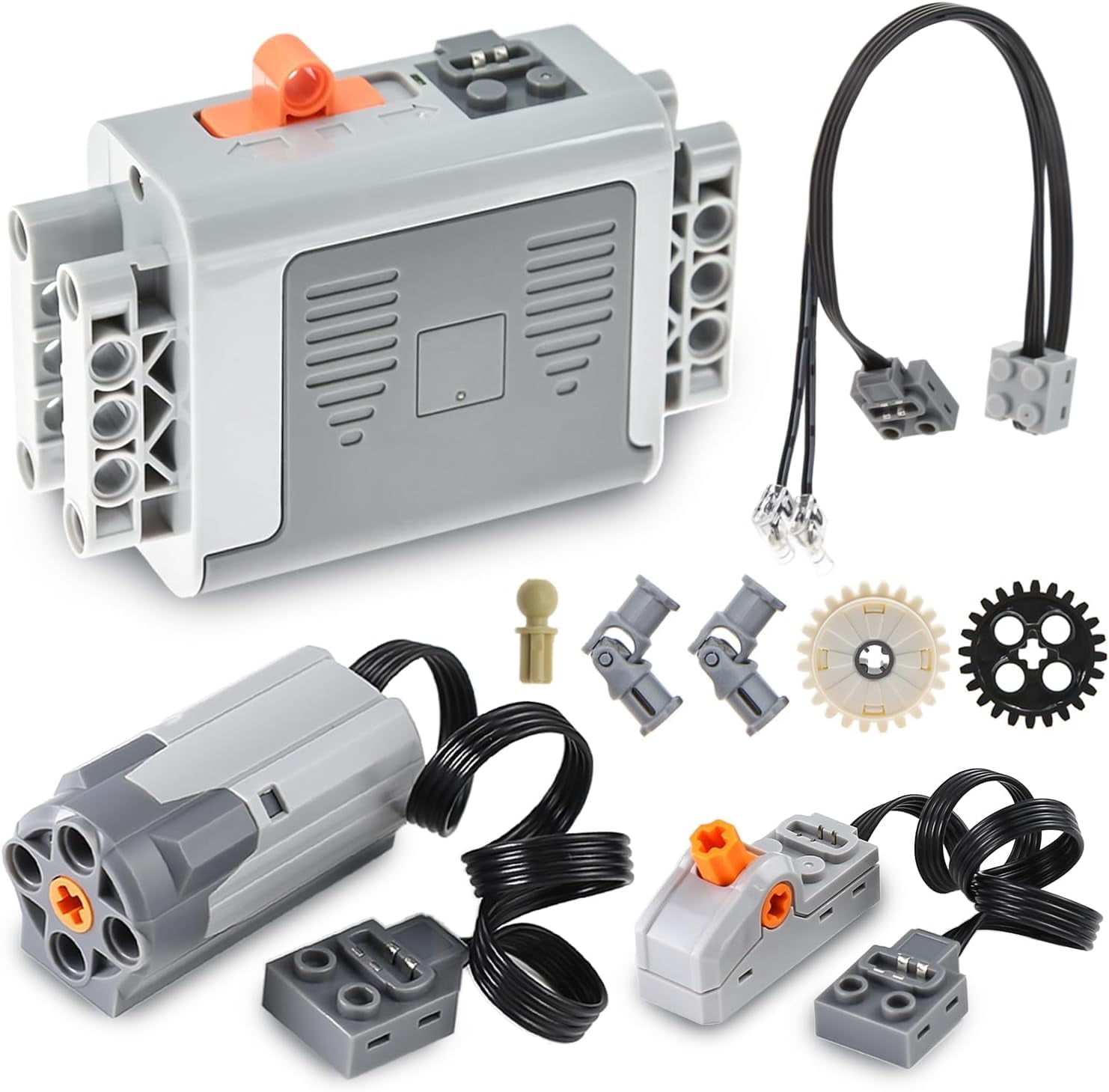 9-Piece Technic Motor Kit With Remote Control - Compatible With Major Building Blocks For STEM Projects & MOCs