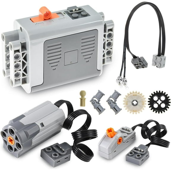 Power-Function Kits Motor-Set 9Pcs Compatible with Major Brand Technic-Parts AA Battery-Box Switch Light Wire Axle Gear