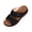 Black, variant on Women Perforated Leather Metal Stud Open Toe Wedge Mule Sandals Comfortable Footwear For Casual Outdoor Daily Activities
