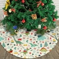 thumbnail image 4 of Dinosaur Christmas Tree Skirt 30" For Xmas Halloween New Year Ornaments Decoration Holiday Party Home Tree Mat Decor, 4 of 5