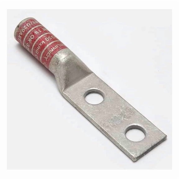 Burndy TwoHoleLugCmprsnConn,Long,Red,18/324 YA312N