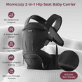thumbnail image 2 of Momcozy Baby Carrier with Hip Seat, 2-in-1 Detachable Infant Hip Seat Carrier for Toddlers up to 44lbs. Fits Waist Sizes up to 47 Inches for Mom & Dad, 2 of 8