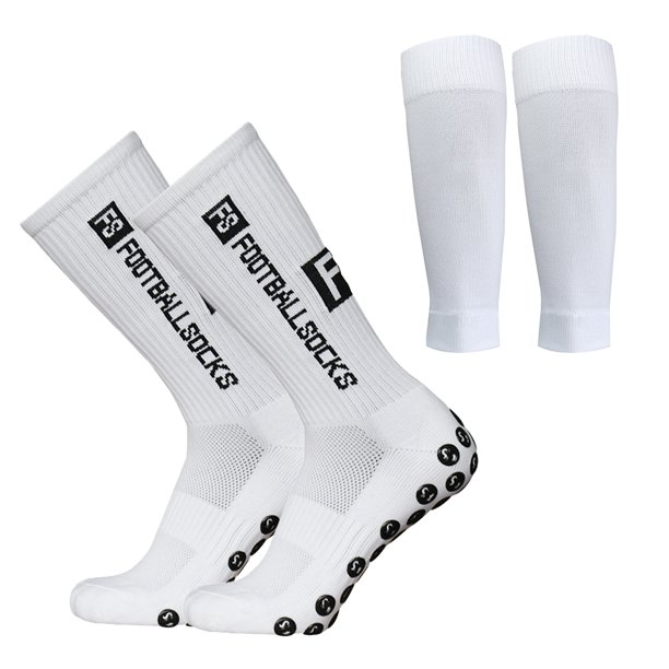 Calcetines Juego de calcetines de fútbol antideslizantes y mangas de pantorrilla para deportes al ai Tomshoo Calcetines