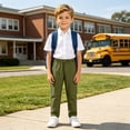 thumbnail image 2 of NIEWTR Child 6-7 Years Kids Boy School Pants Stretch Trousers,A52-AG, 2 of 9