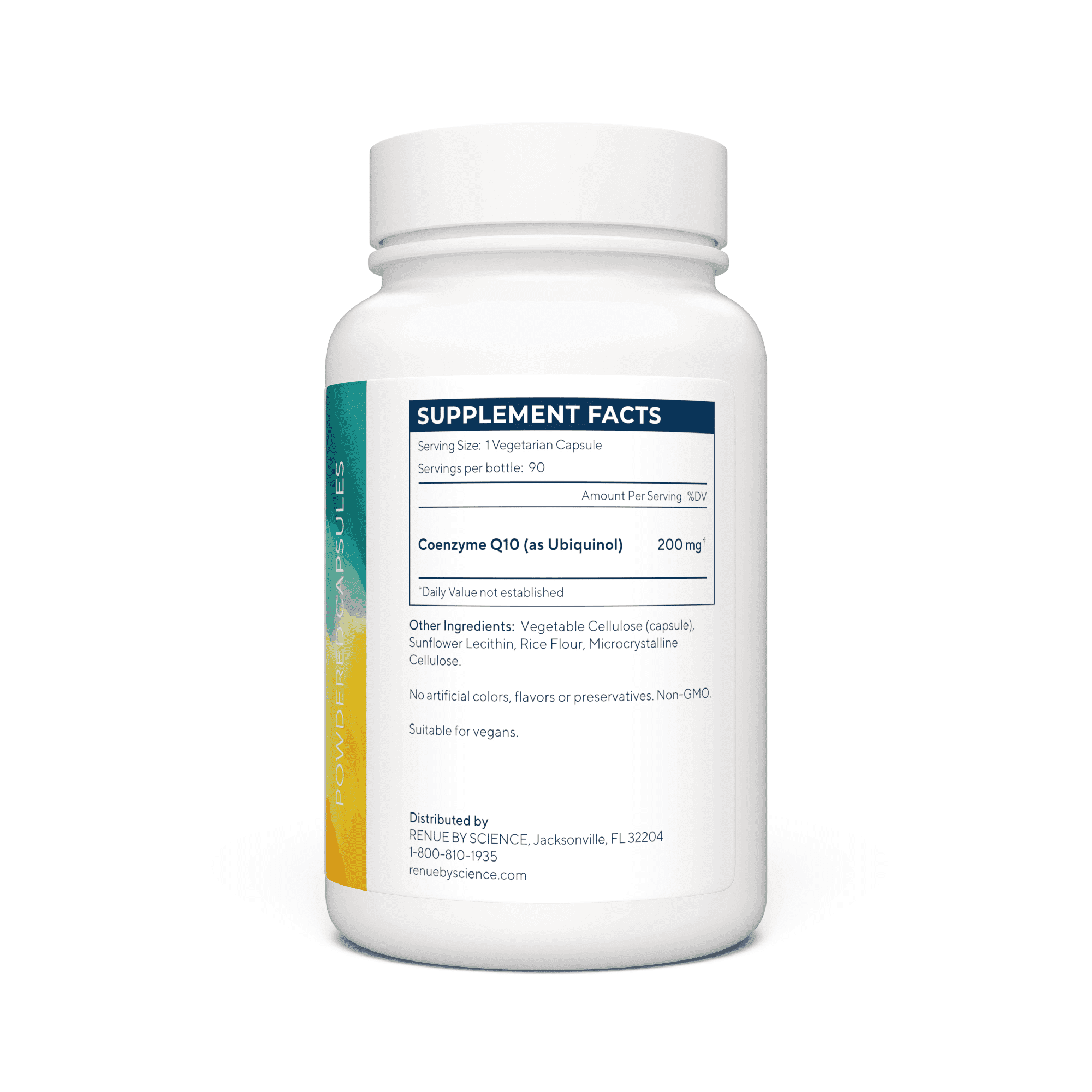 RENUE by SCIENCE CoQ10 - Coenzyme Q10 as Ubiquinol CoQ10 | High Strength Liposomal CoQ10 200mg Supplement | 90 Co Q10 Capsules | Non-GMO & Allergen Free | Made in the USA Third-Party Tested
