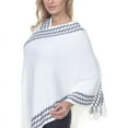 thumbnail image 3 of White Mark PS633-01 Ivory Plus Size Nevaeh Poncho - One Size, 3 of 6