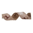 thumbnail image 3 of yotijay Christmas Ribbon Christmas Tree Decor 2 inch Wide Linen Ribbon for Gift Wrapping Brown, 3 of 9