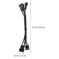 thumbnail image 2 of Moluckfu 5Ud Adaptador De Cable CPU Para Ventilador Con Negro Para Uso En Casa, 2 of 8