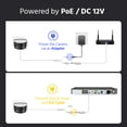 thumbnail image 5 of ANNKE 6MP 4PCS PoE Security Camera Outdoor with Dual Lens 180° Filed of View, IP Surveillance Camera Support Color Night Vision, Person/Vehicle Detection, Two-Way Talk, Built-in SD Card Slot, 5 of 13